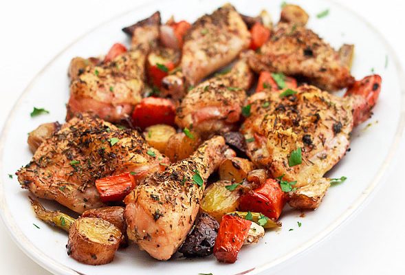 ROAST VEGETABLES WITH CHICKEN