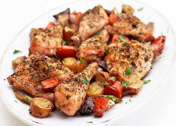 ROAST VEGETABLES WITH CHICKEN